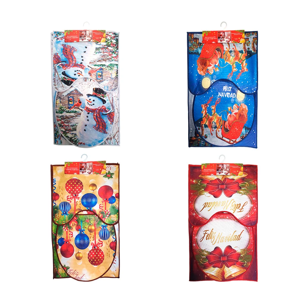 Set decorativo para el baño, 3pz con temática navideña, variedad de modelos