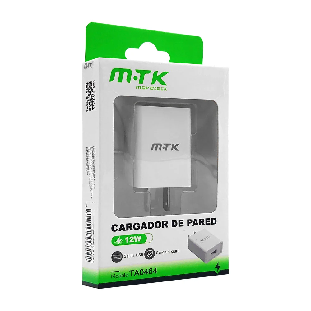1pza Cubo cargador con entrada usb y potencia de 12w, variedad de usos / mtk
