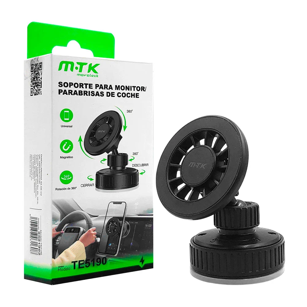 1pz Soporte magnético ajustable, con base rotable de estilo ventosa, usos varios