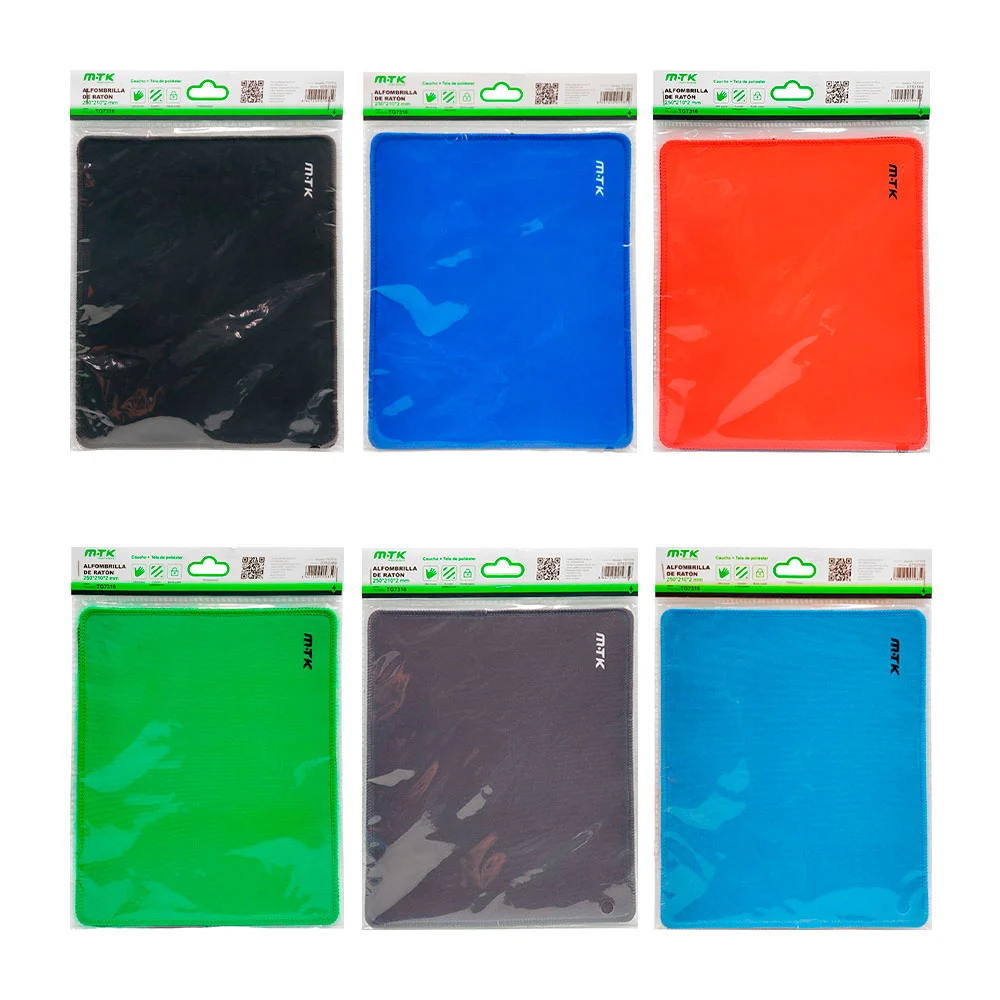 1pza Mousepad rectangular con borde cosido, variedad de colores / 250x210x2mm