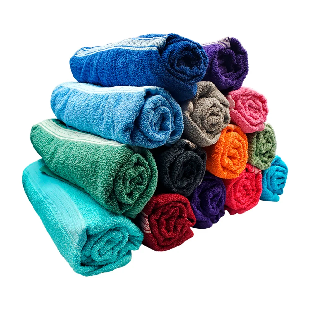 Toalla para baño 133x67cm, multifuncional con lineas en color liso, variedad