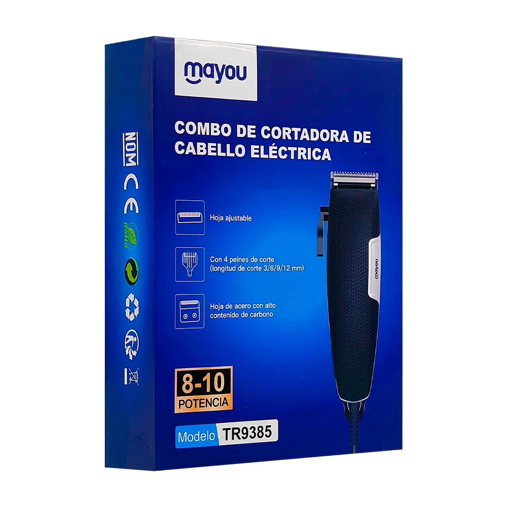 Maquinilla profesional para cortar cabello, con cabezales, tijeras y accesorios