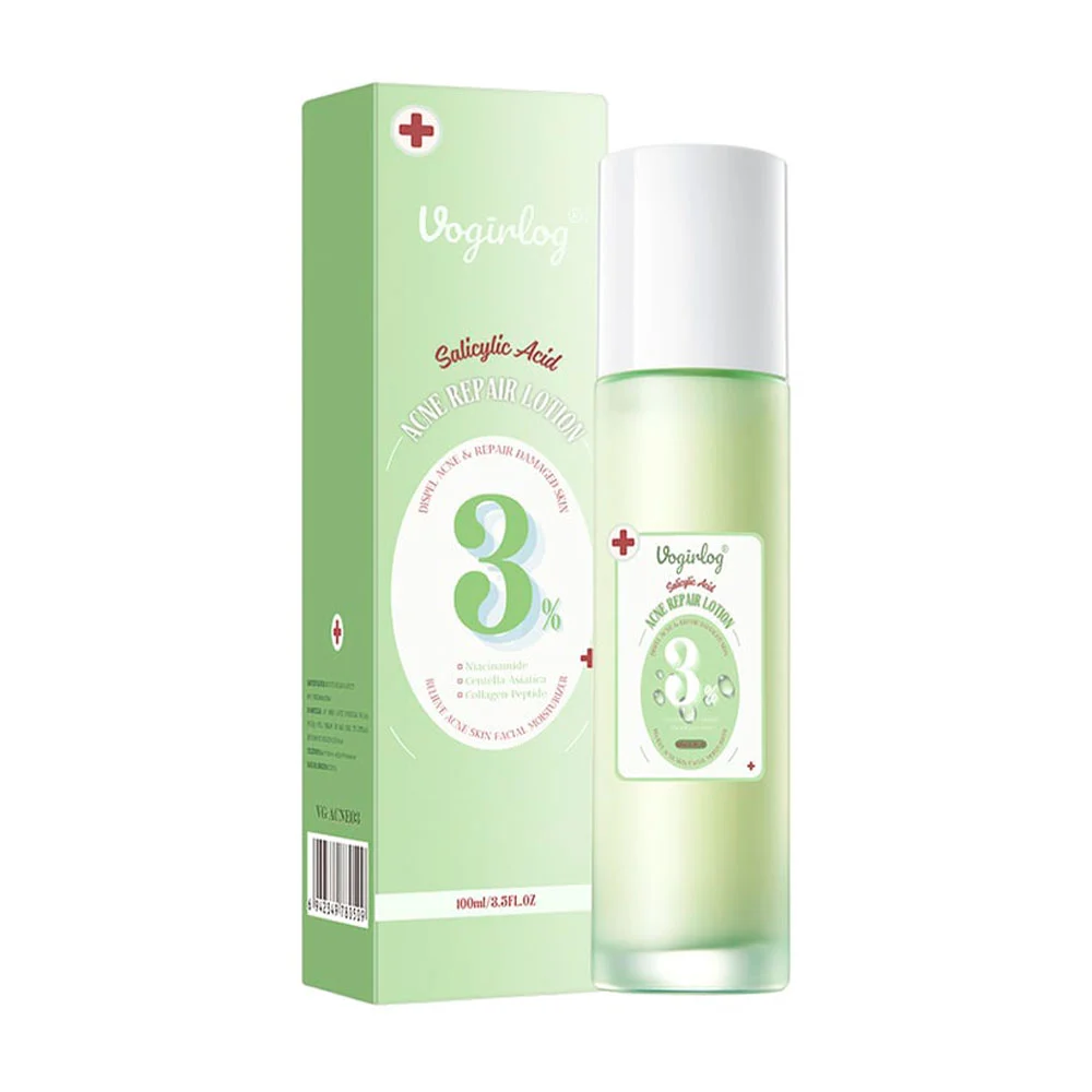 Loción facial reparador anti acné con ácido salicílico 3%, 100ml / vg-acne03