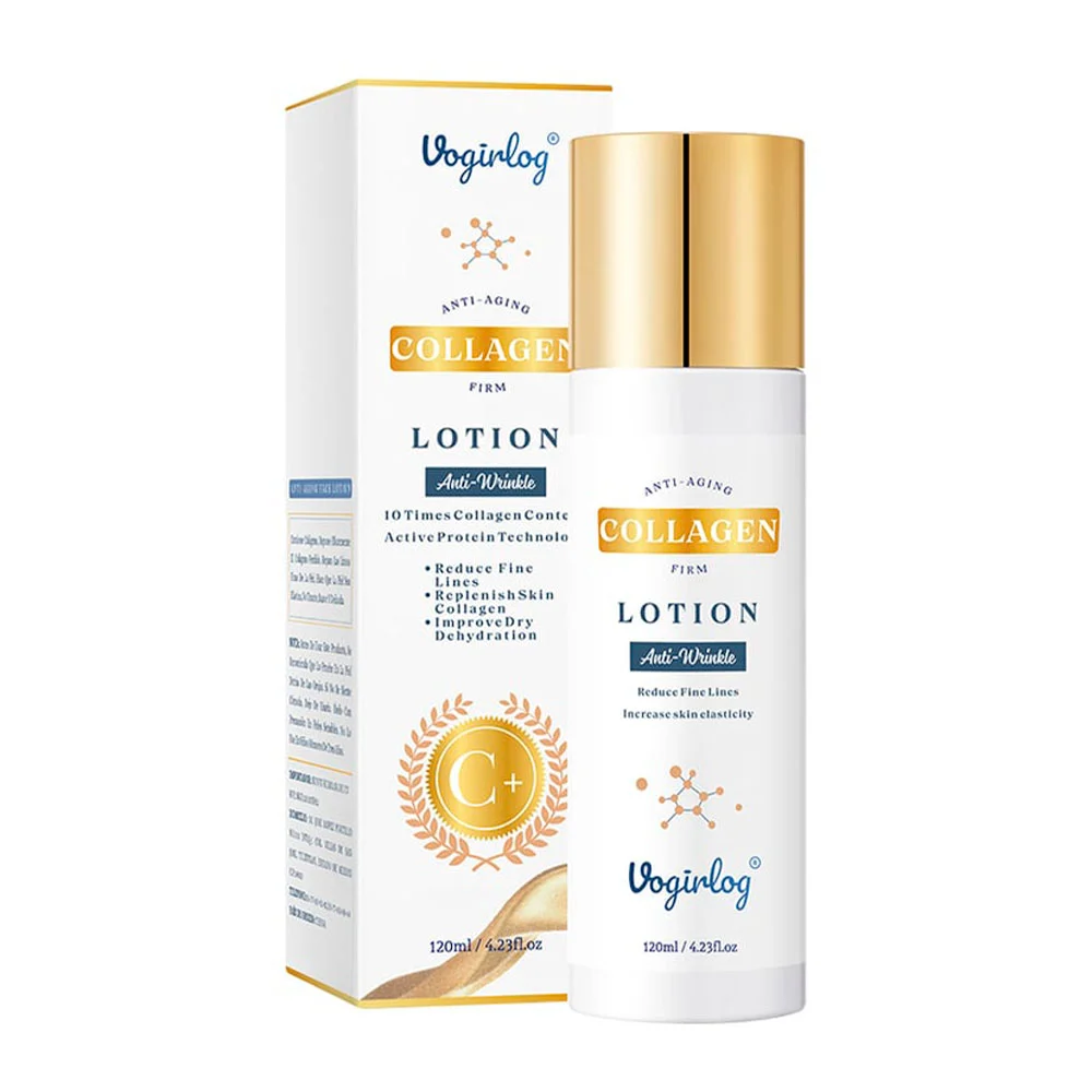 Loción facial anti arrugas con extracto de colágeno, 120ml / vogirlog / vg-col03