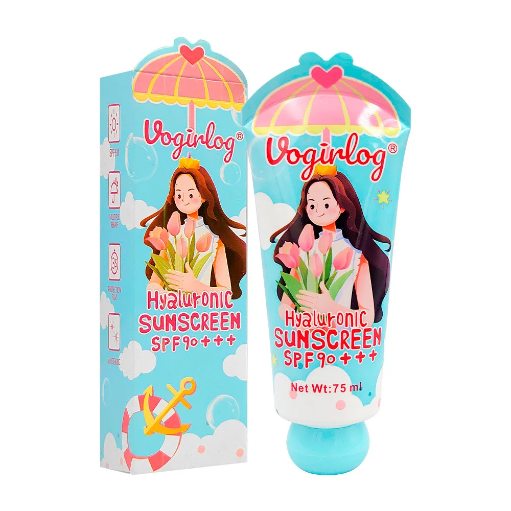 Protector solar spf90+ con ácido hialurónico, 75ml / vogirlog / vg-sc01