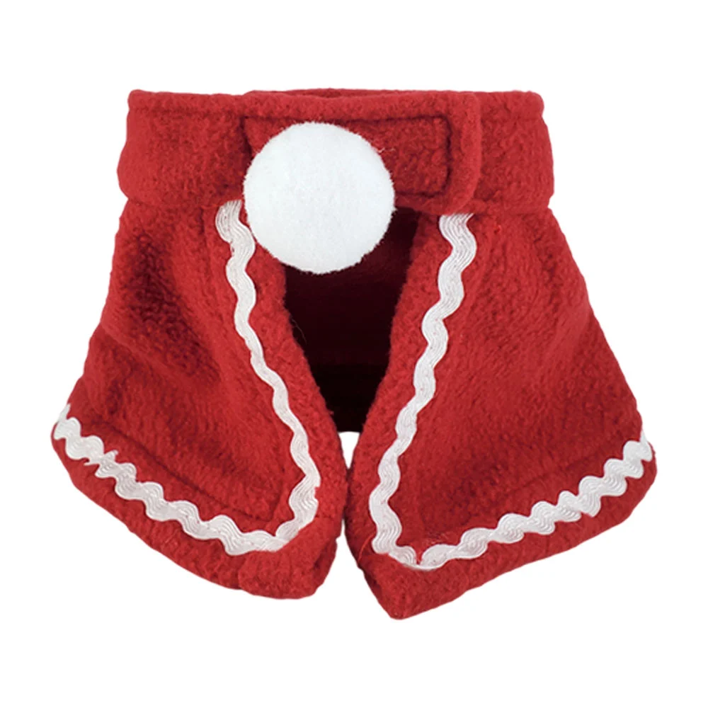 Capa afelpada con pompón para mascotas, talla chica, color surtido / wc028
