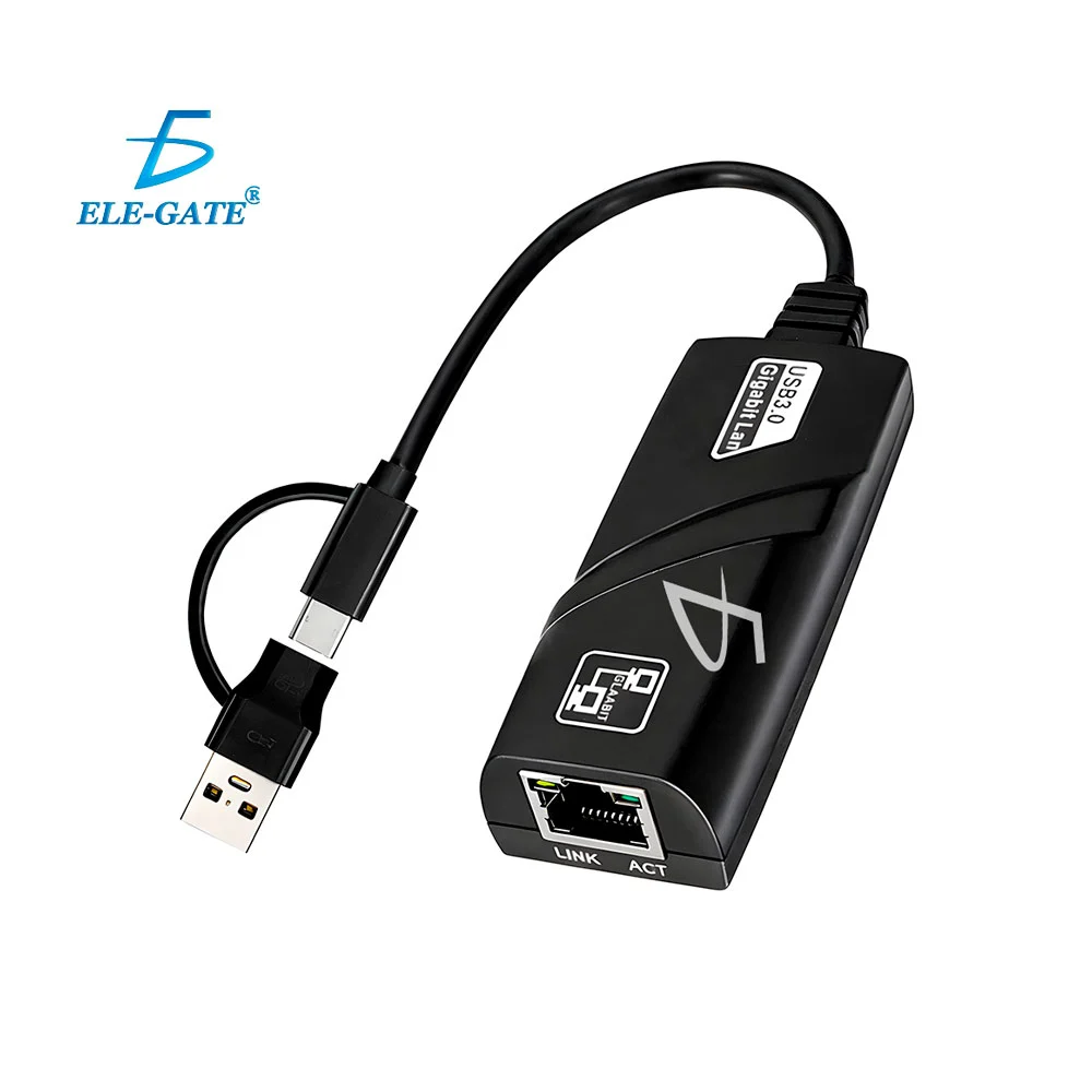 Adaptador ethernet tipo-c y usb para pc,...