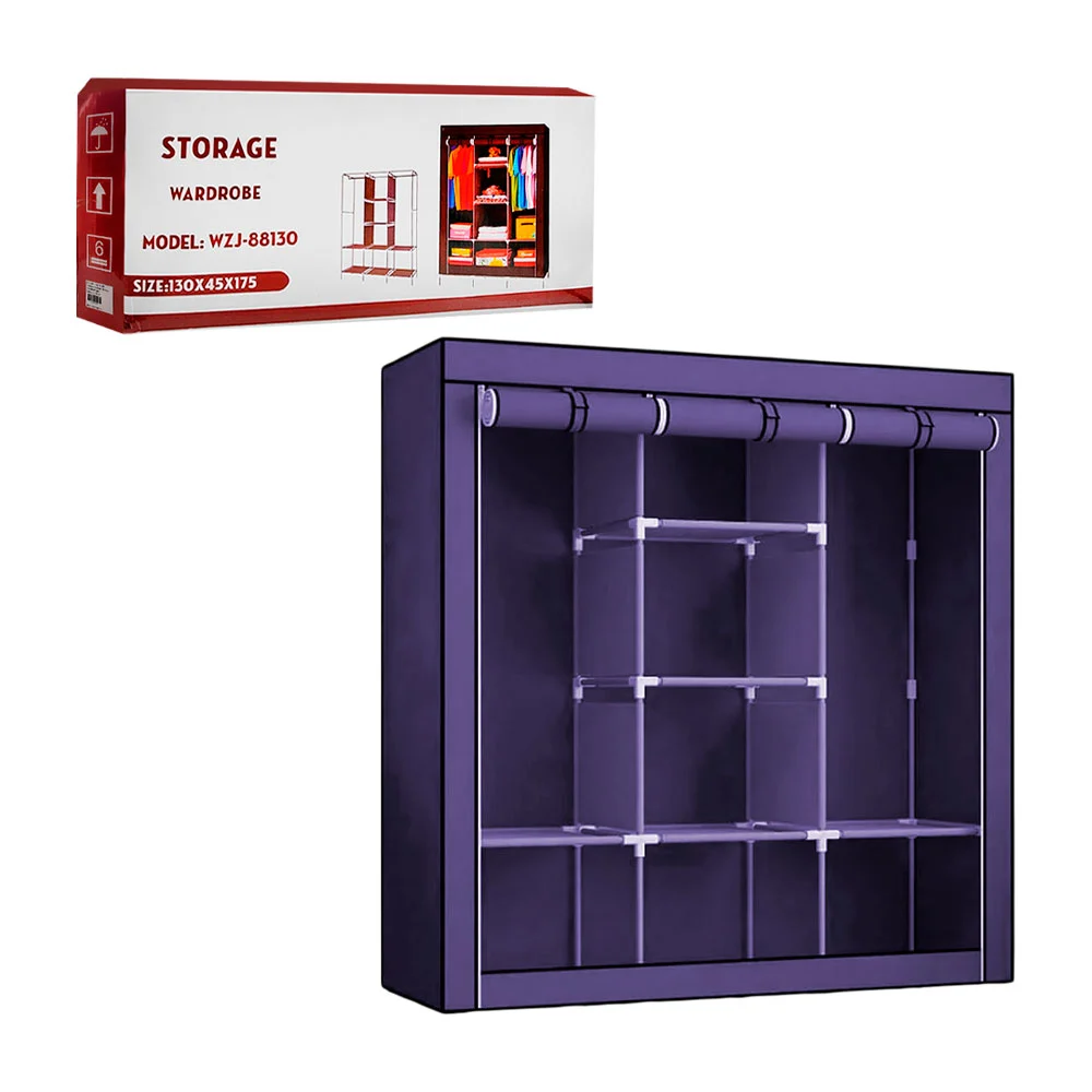 Organizador montable de 8 compartimentos multiusos, colores varios / 130x45x175