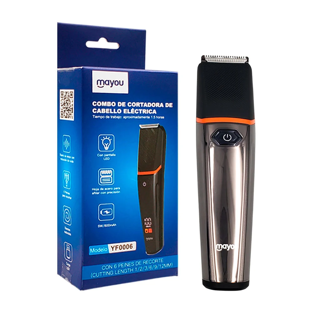 Maquinilla rasuradora pequeña, con indicador led y medidas intercambiables