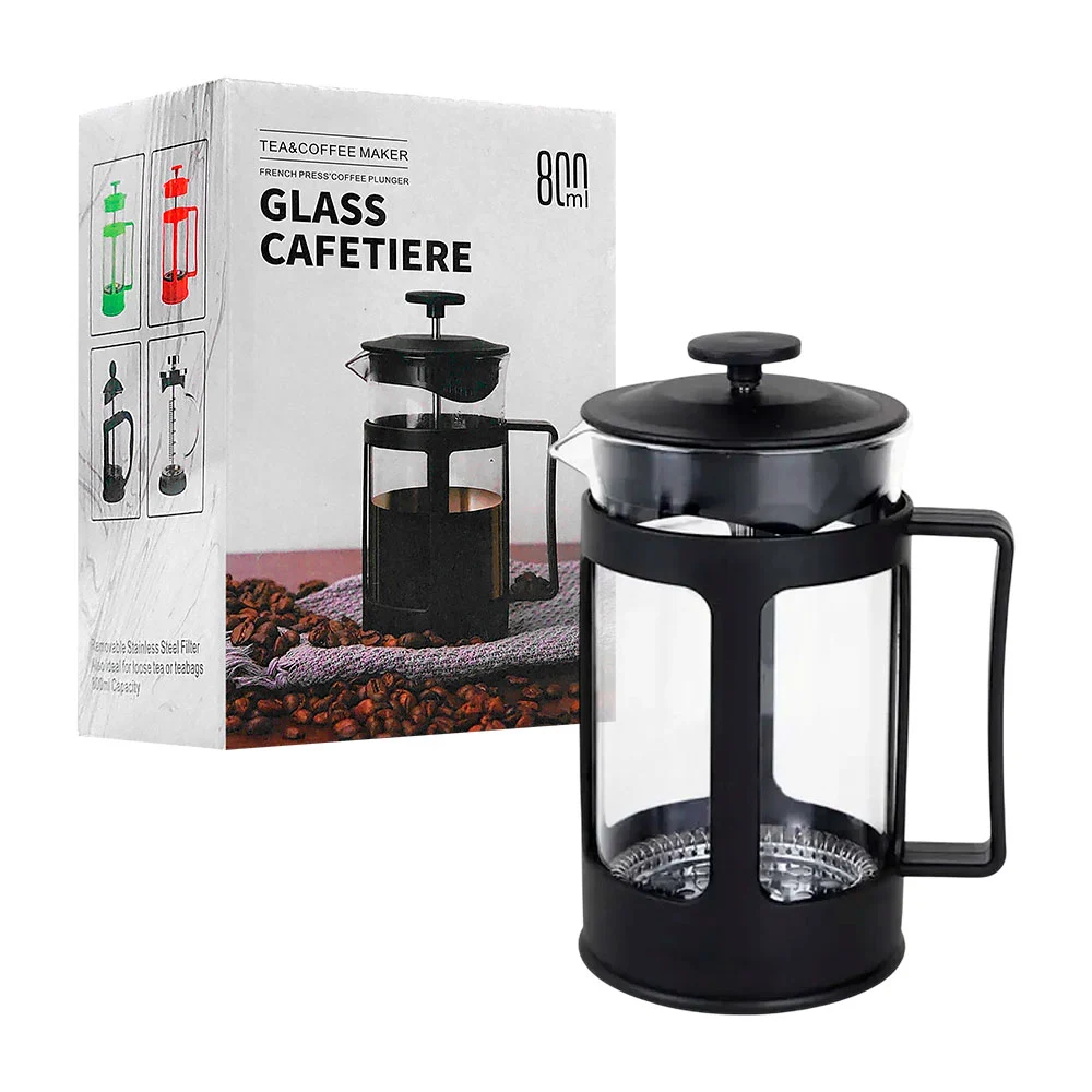 Cafetera prensa francesa teco con capacidad para 800ml / french press