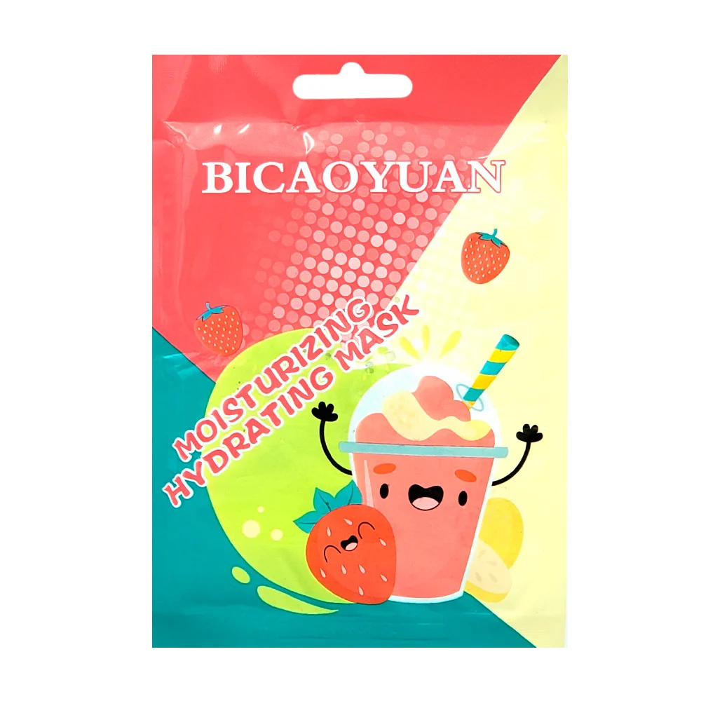 Mascarilla facial hidratante bicaoyuan con extracto de bebida de fresa / a-36