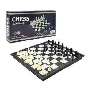 Juego de ajedrez 27x27cm tablero plegable, diseño elegante y fichas m…