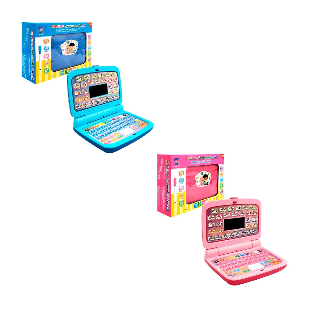 Mini computadora interactiva portátil de juguete infantil, variedad de colores