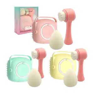 Kit de cepillo limpiador facial, cepillo capilar y esponja de maquill…