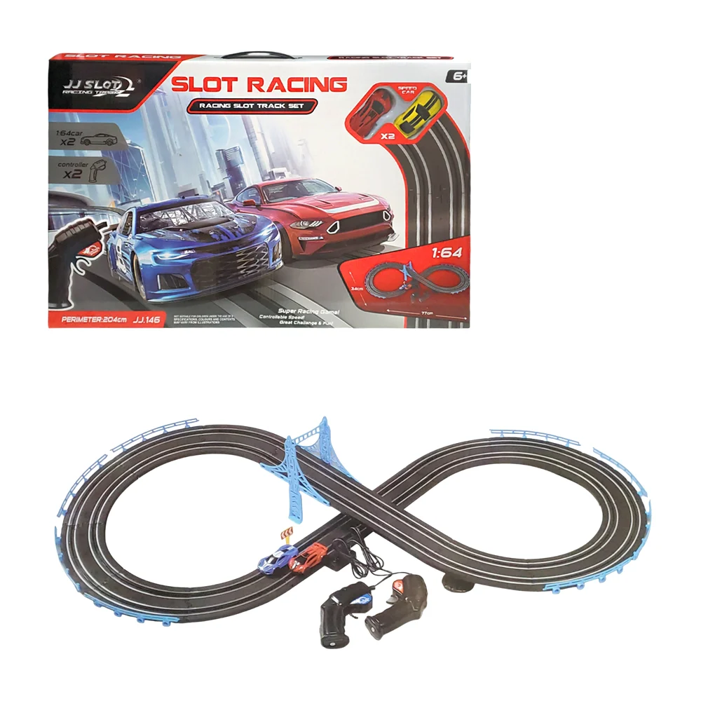 Pista montable multi didáctica, 2 carritos eléctricos + accesorios y control