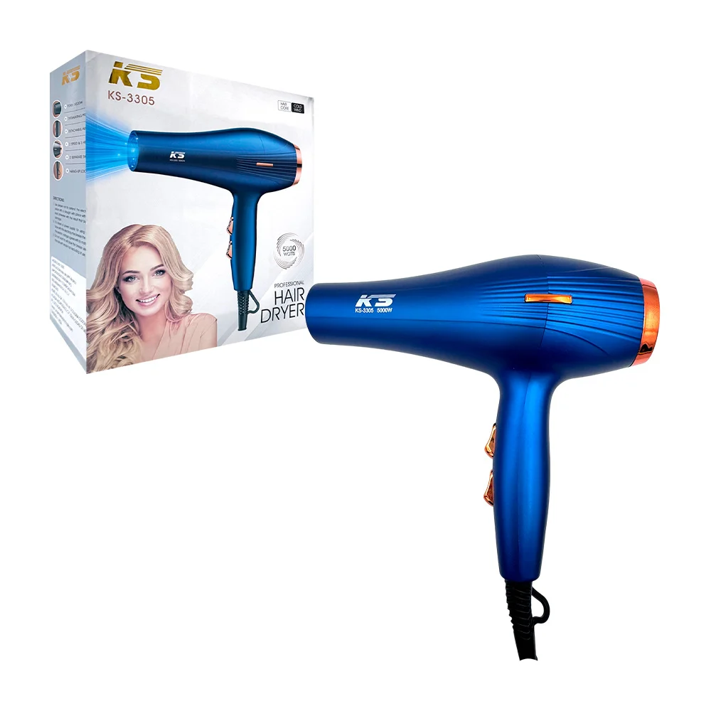 Secadora ks profesional para el cabello con potencia de 5000w, variedad
