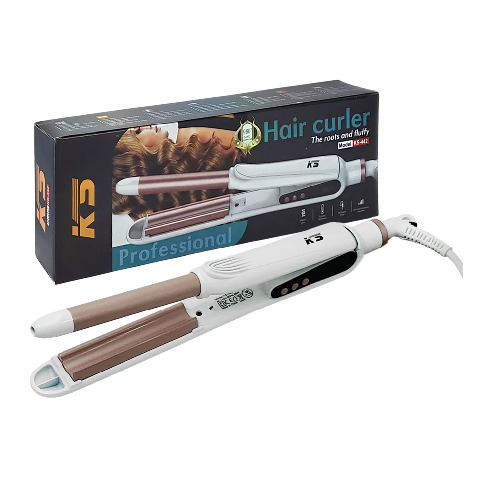 Plancha rizadora profesional ks con potencia de 65w, variedad de colores
