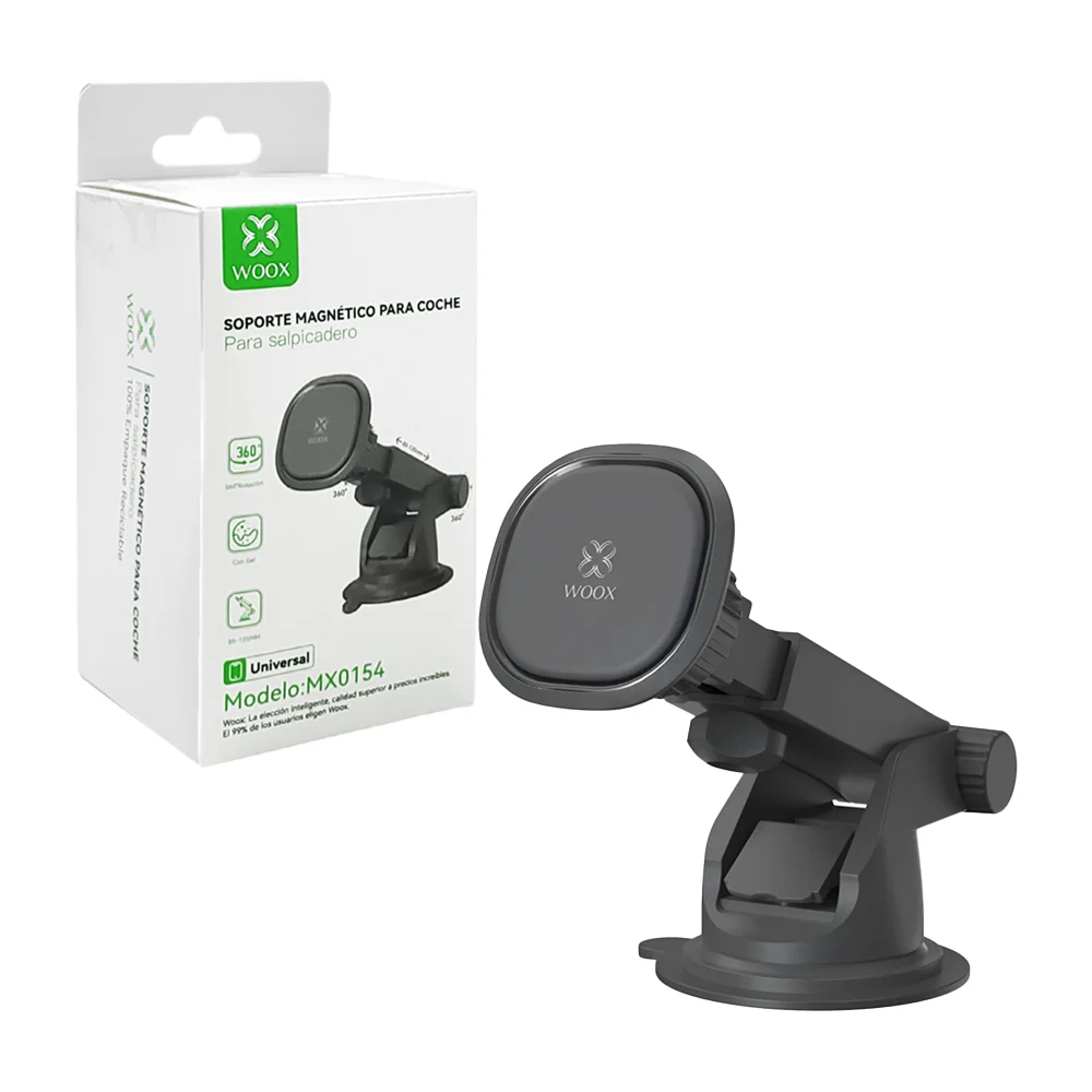 1pza Soporte ajustable para celular, con base ajustable de tipo ventosa / woox