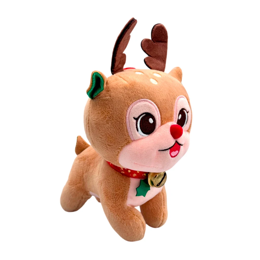 Peluche chico de reno navideño con cascabel + ventosa / SD-5522