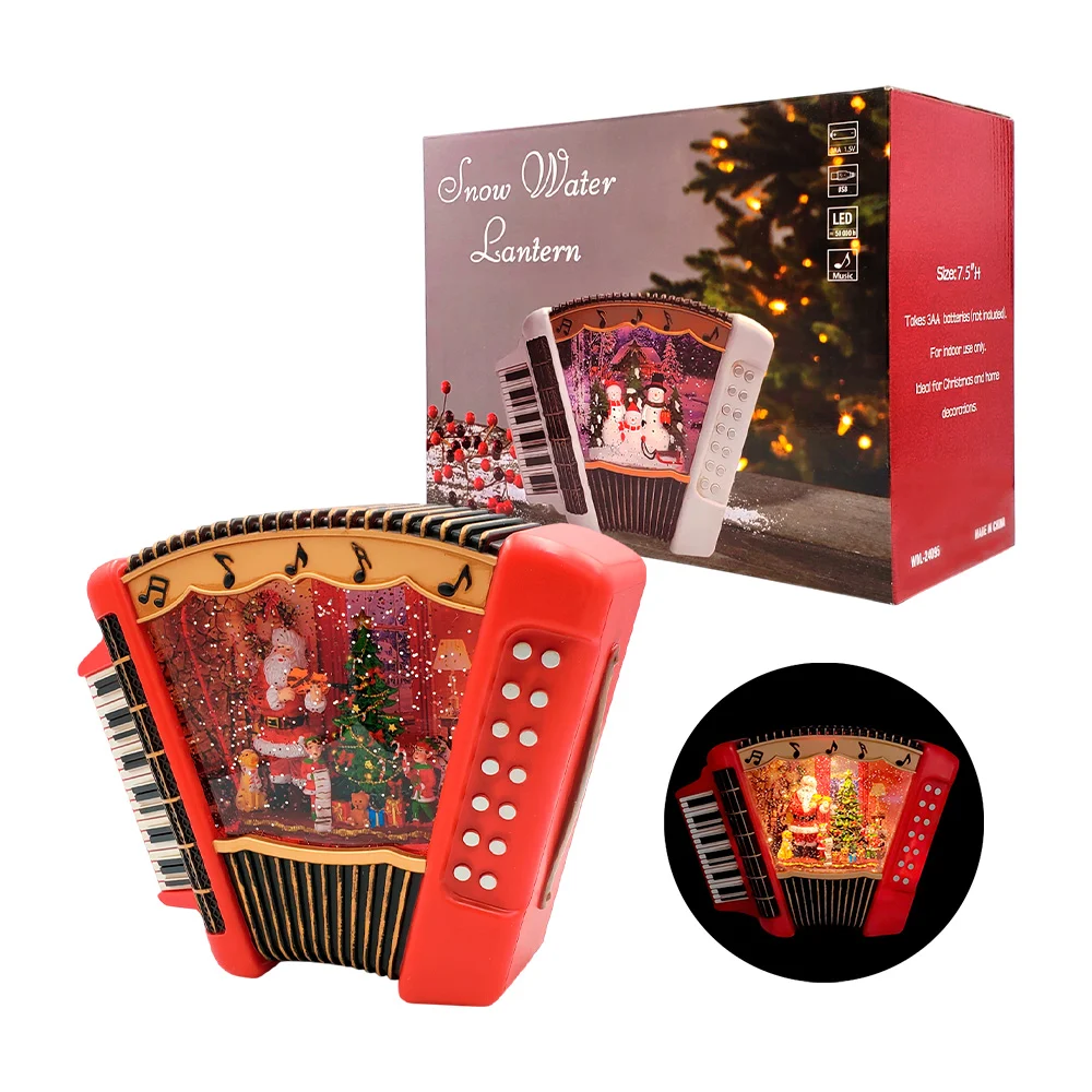 Adorno navideño decorativo en forma de acordeón y figura encapsulada / sdcp-412