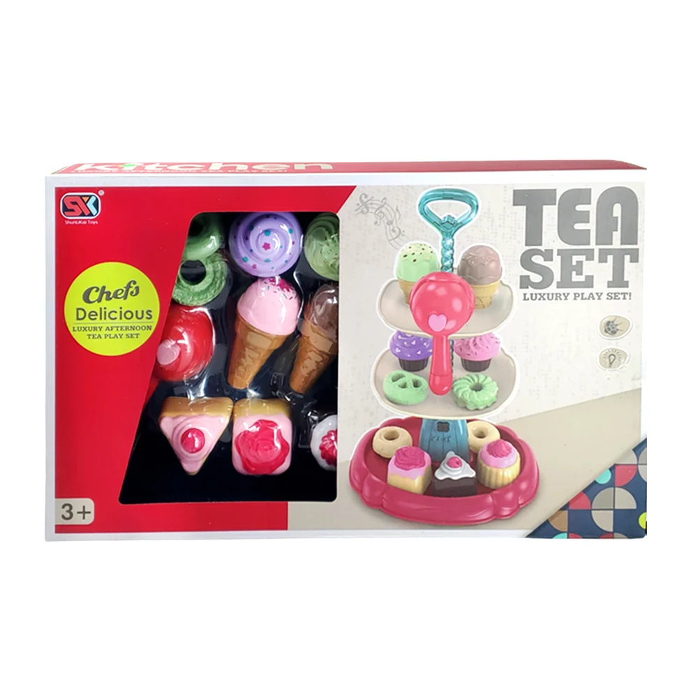 Juego para fiesta del té con postres-helados con luz y sonido, variedad / sk50a
