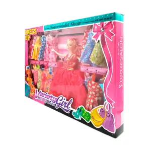 Set muñeca variety girl con variedad de vestidos / dress up / supermo…