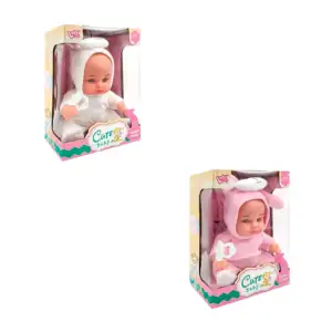 Muñeca bebé cute baby con mameluco, chupón y sonido, varios colores /…