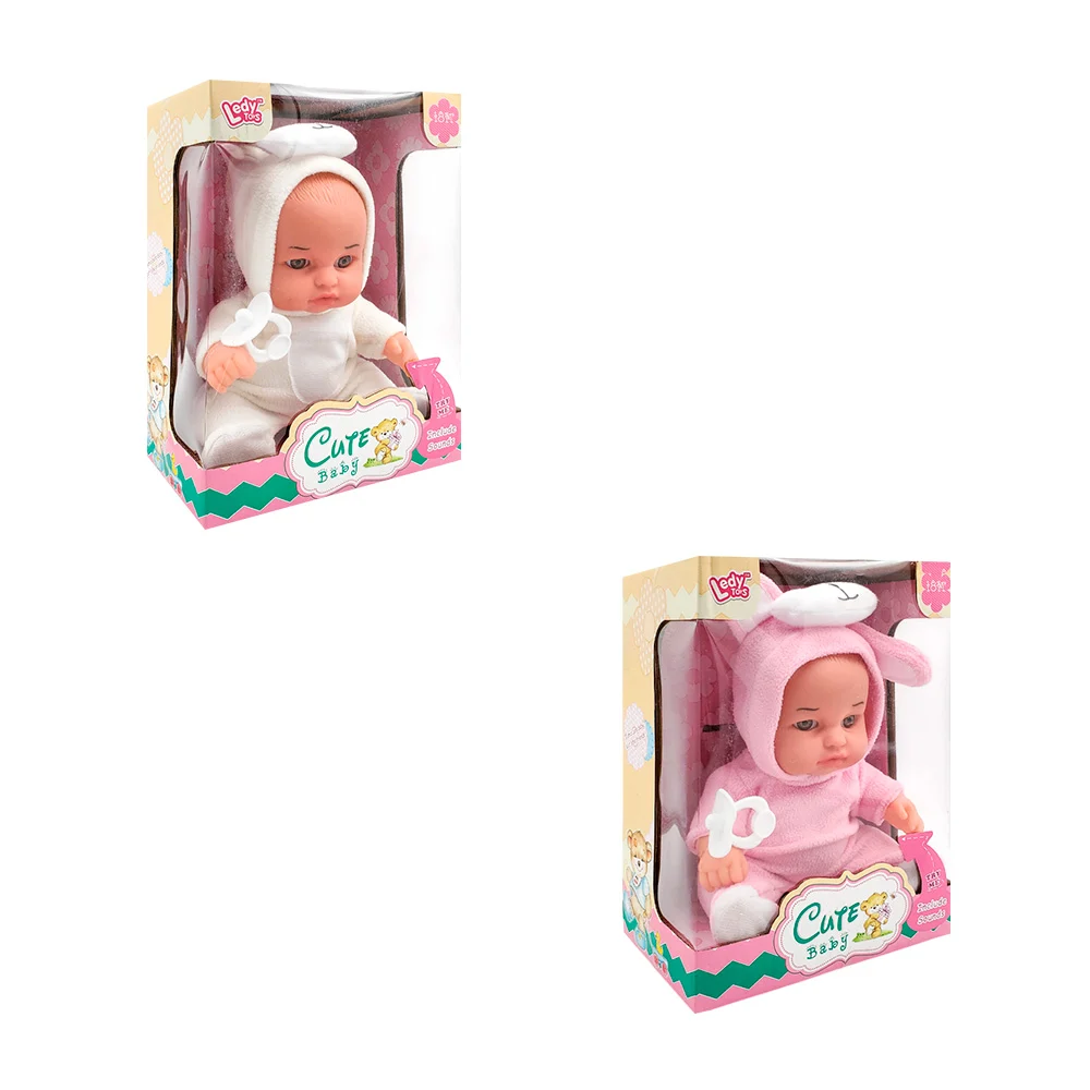 Muñeca bebé cute baby con mameluco, chupón y sonido, varios colores / ts86818