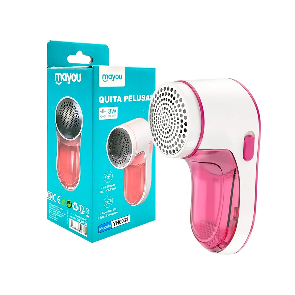 1pza Quita pelusas pequeño, con tapa desmontable y potencia de 3w, usos varios