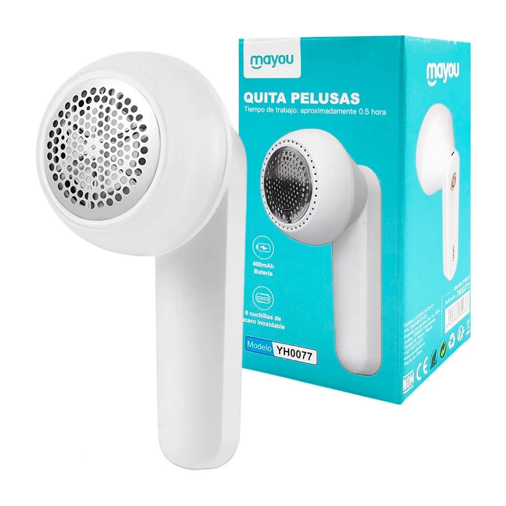 1pza Quita pelusas eléctrico, pequeño, con mango alargado, variedad de usos