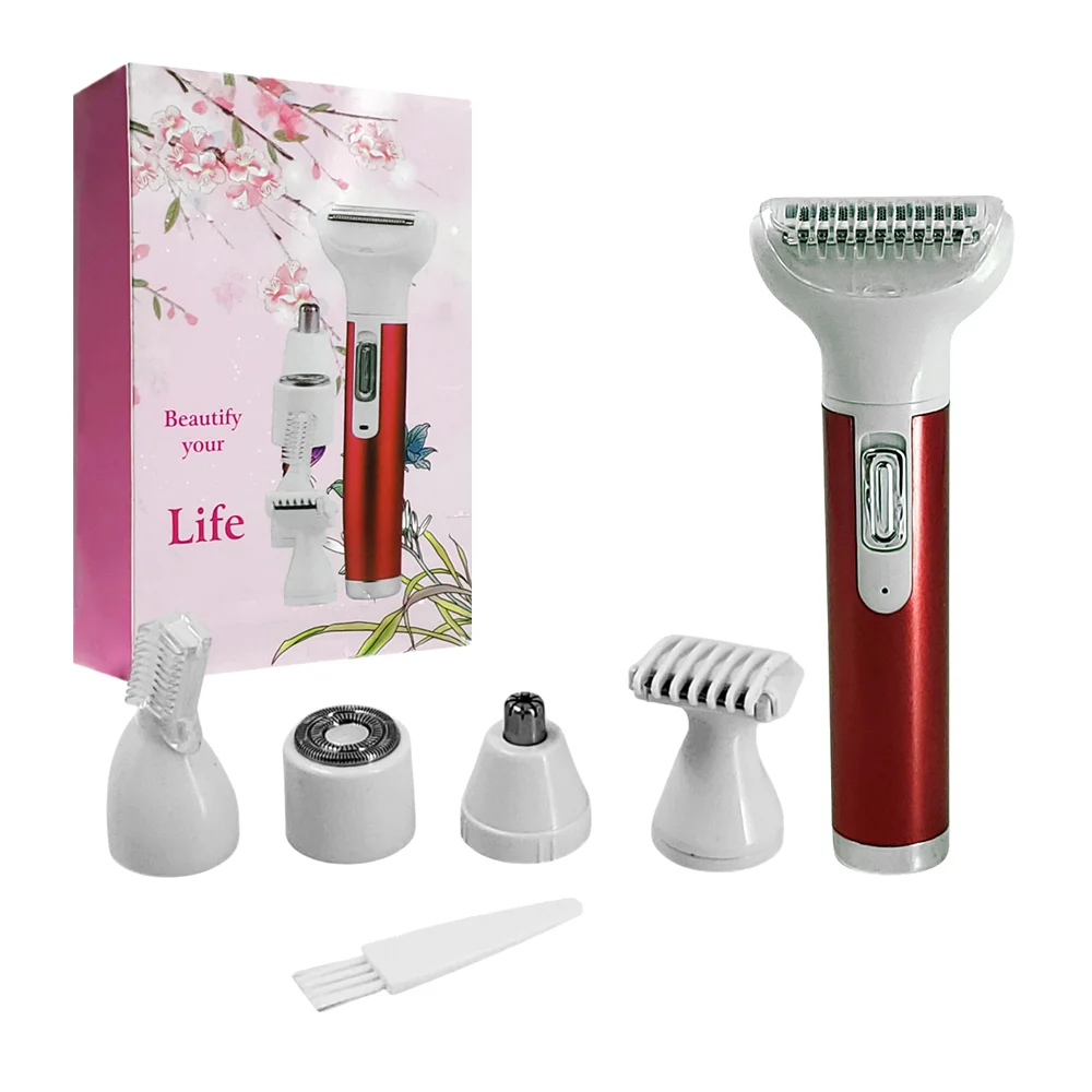 Rasuradora eléctrica inalámbrica multifuncional con puntas intercambiables