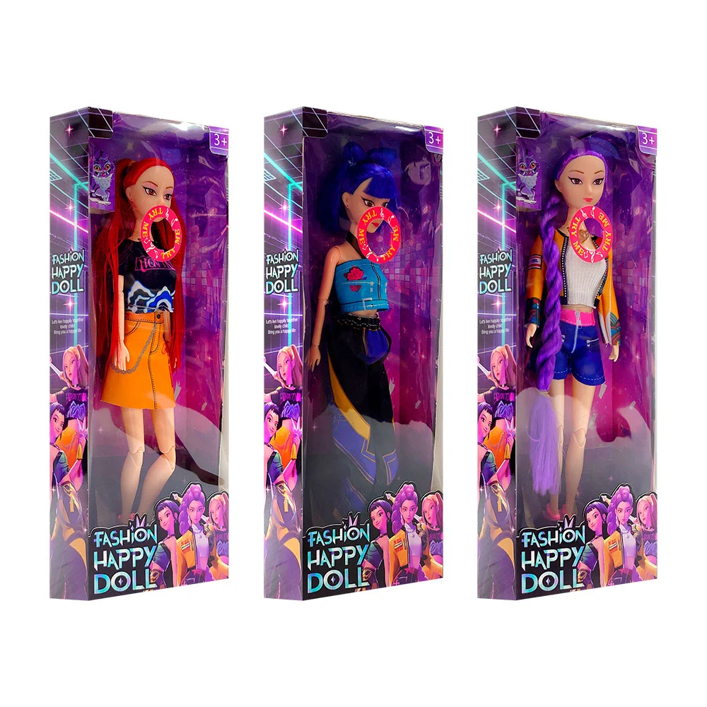 Muñeca articulada fashion happy doll con luces y música, varios modelos