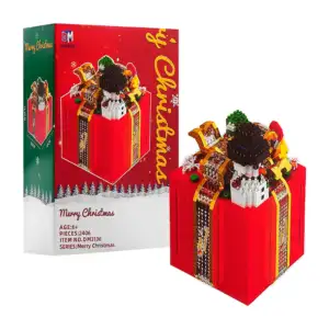 Armable de mini bloques armables, 2406 pzas, caja de regalo con muñec…