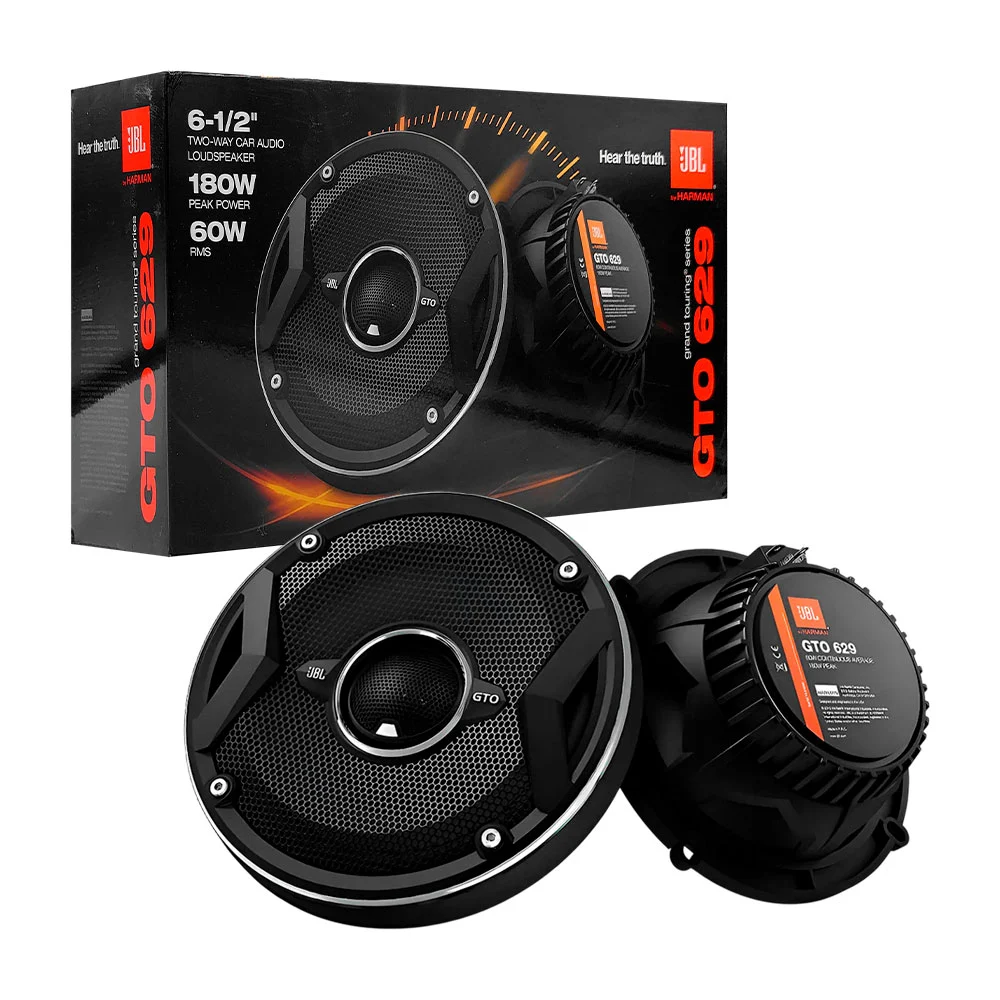 Set 2 con bocinas altavoces coaxiales jbl gto 629 6.5 pulgadas, 60w para auto