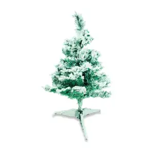 Pino / árbol de navidad artificial chico en color verde + efecto neva…