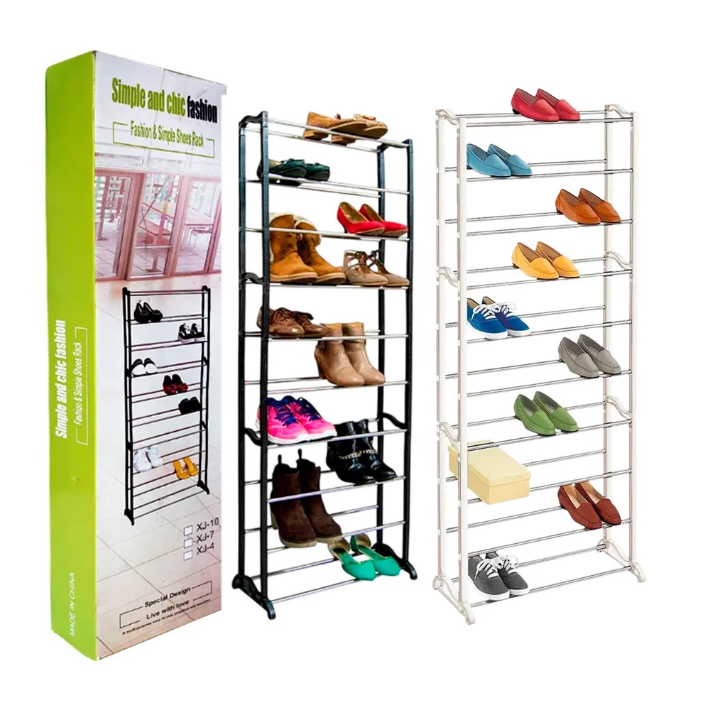 Organizador zapatero de 10 niveles con varillas de acero / simple and chic fashion / xj-10 / lu7316