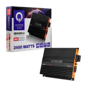 Amplificador estéreo con 4 canales, 2400w, 45hz / quantum audio / qea…