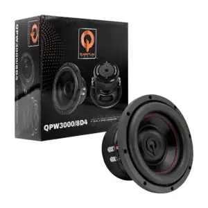 Altavoz subwoofer de audio quatum de 8 pulgadas dual 4-ohm, 1200watts