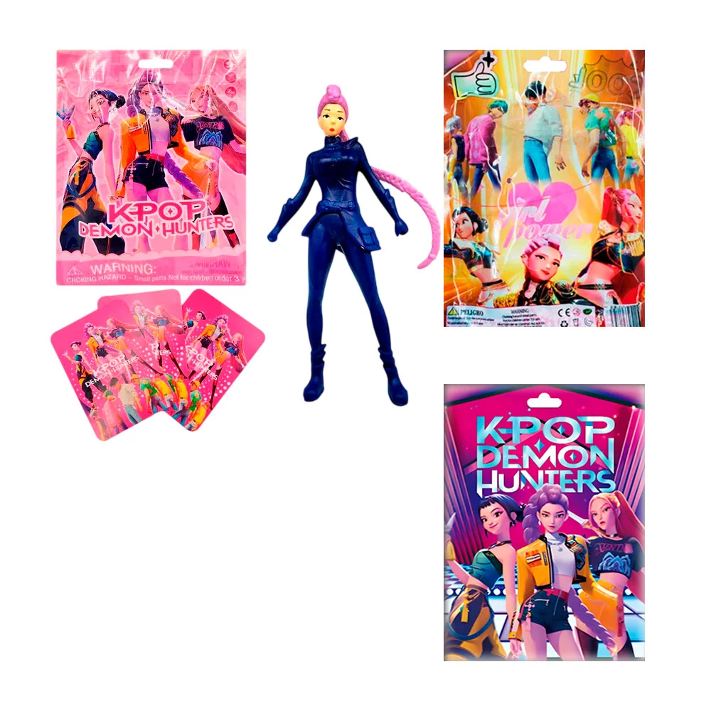 Sobre con muñeca kpop o saja boys y cartas de combate, variedad de modelos