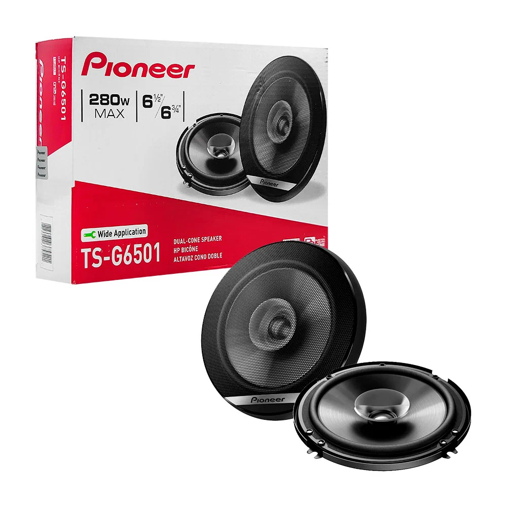 Set 2 con bocinas altavoces pioneer con cono doble de 16cm para auto, 280w max