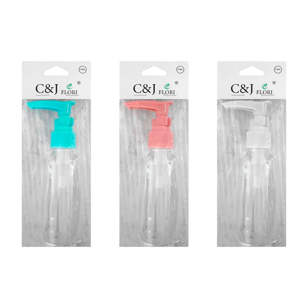1pza envase de plástico transparente con dispensador para viaje, 75ml, variedad