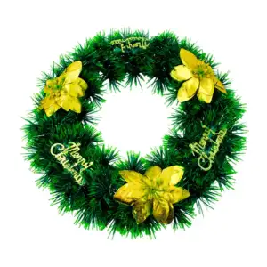 Corona navideña, colgante de 30cm, merry christmas con nochebuenas do…