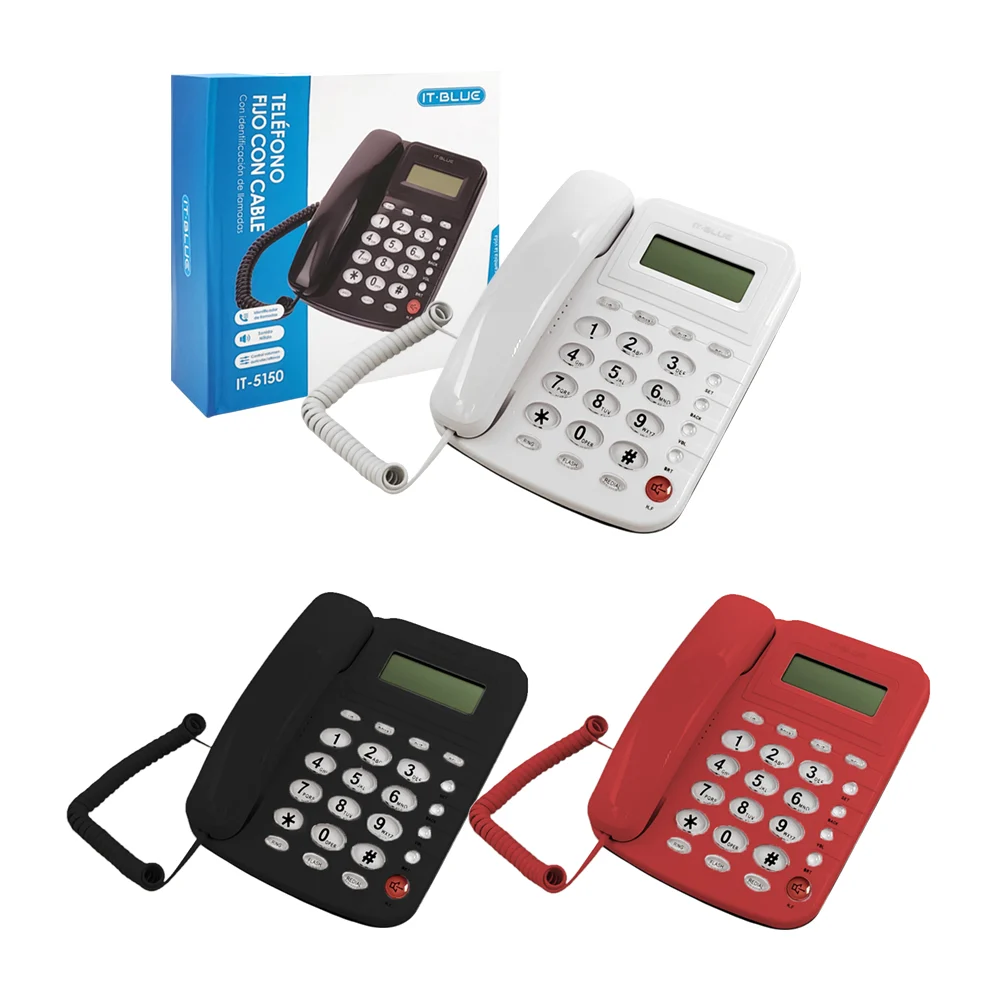 Telefono fijo it-blue alámbrico para casa, diseño elegante, variedad / it-5150
