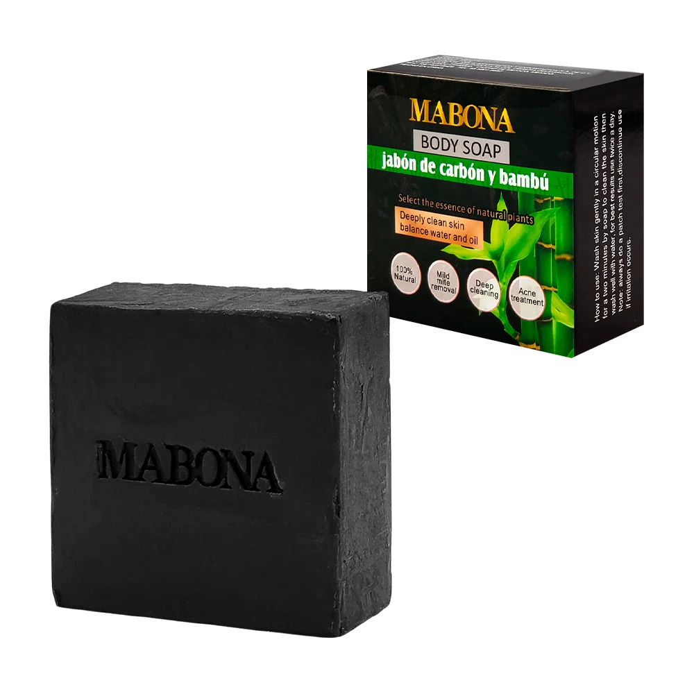 1pza jabón corporal mabona con carbón y bambú, 65g / mbn7741