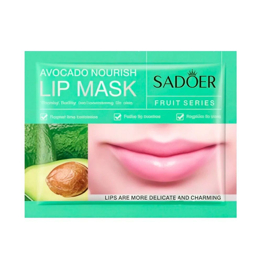 Mascarilla hidratante sadoer para labios con extracto de aguacate, 8g / sd01299