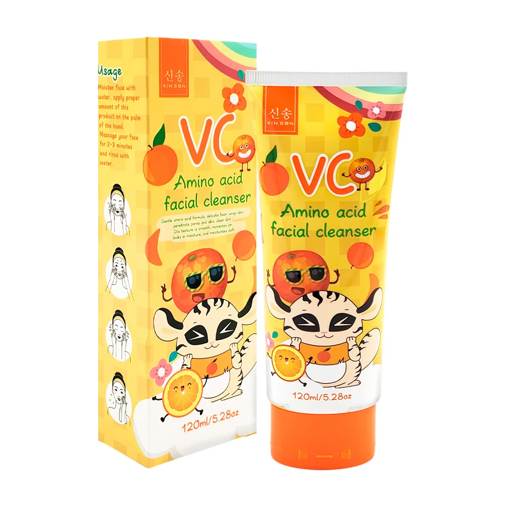 Espuma limpiadora facial con aminoácidos y extracto de vc, 120ml / xs-1130
