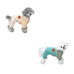 Abrigo afelpado para mascotas talla grande, aborregado con 4 patas, v…