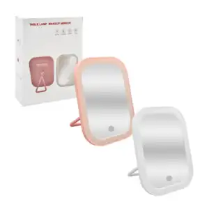 Espejo pequeño rectangular, con luz led y giro 360, variedad de color…