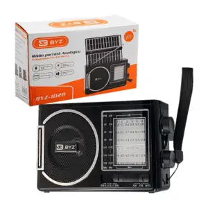 Radio byz portátil con diseño analógico-vintage, frecuencia fm-am + p…