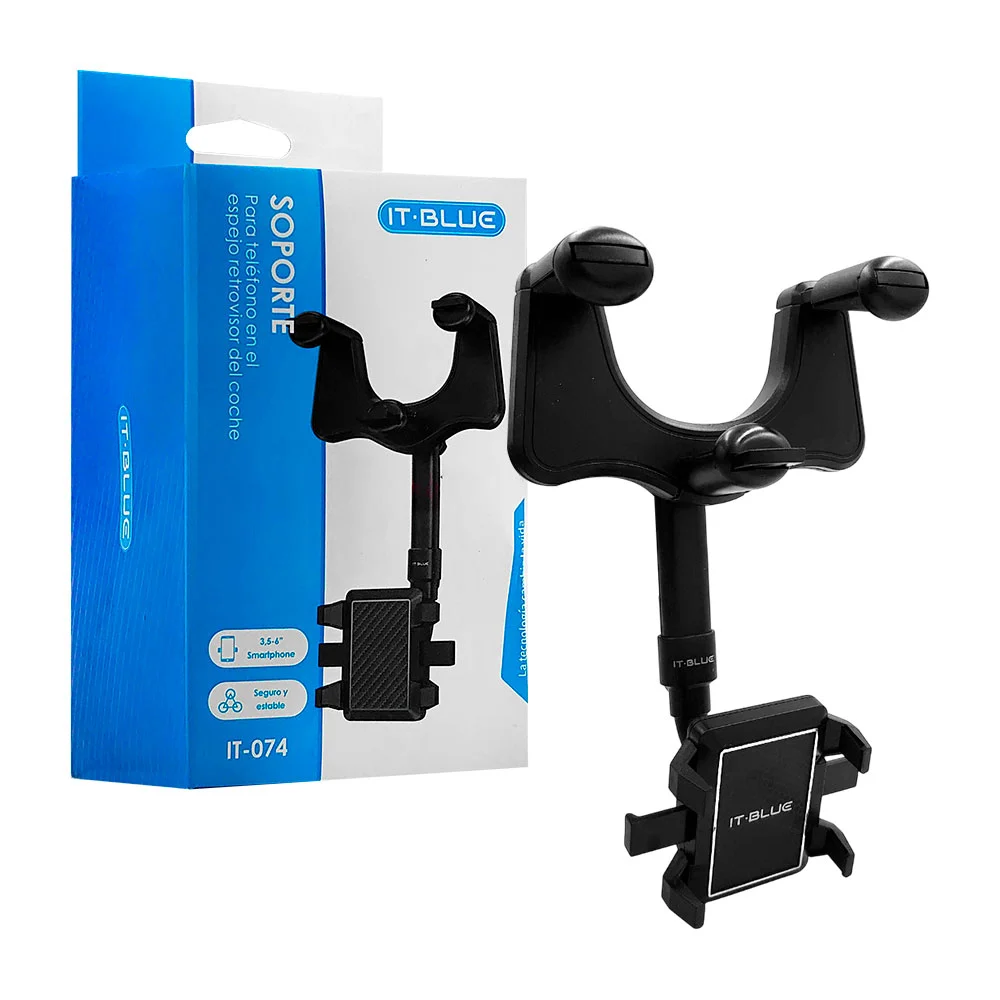 Soporte de celular para espejo retrovisor de coche, universal, giro 360 grados